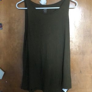 Navy Green Tank Top